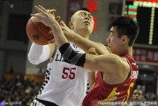 辽篮内线双雄激战吉林，韩德君与兰多夫演绎篮下“二人转”