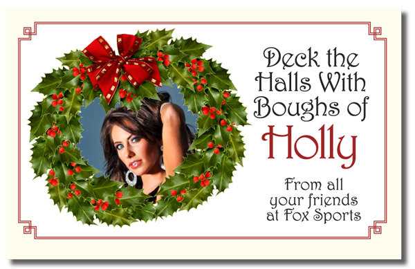 杜夫纳的娇妻侧身展现迷人曲线，构成一道性感动人的节日风景，成为最炙手可热的圣诞祝福之一。