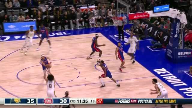 奥本山宫殿97-82步行者大胜活塞15分