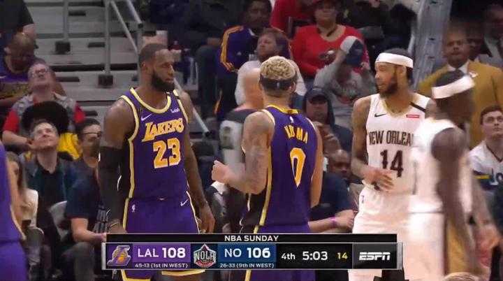 湖人110-101逆转鹈鹕！东契奇詹皇联手末节翻盘稳居西部前六